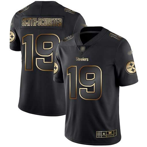 Men Pittsburgh Steelers Football 19 Limited Black Gold JuJu Smith Schuster Vapor Untouchable Nike NFL Jersey